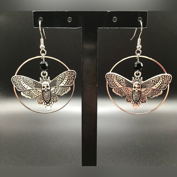 Jewelry - Death Moth Hoop Earrings
